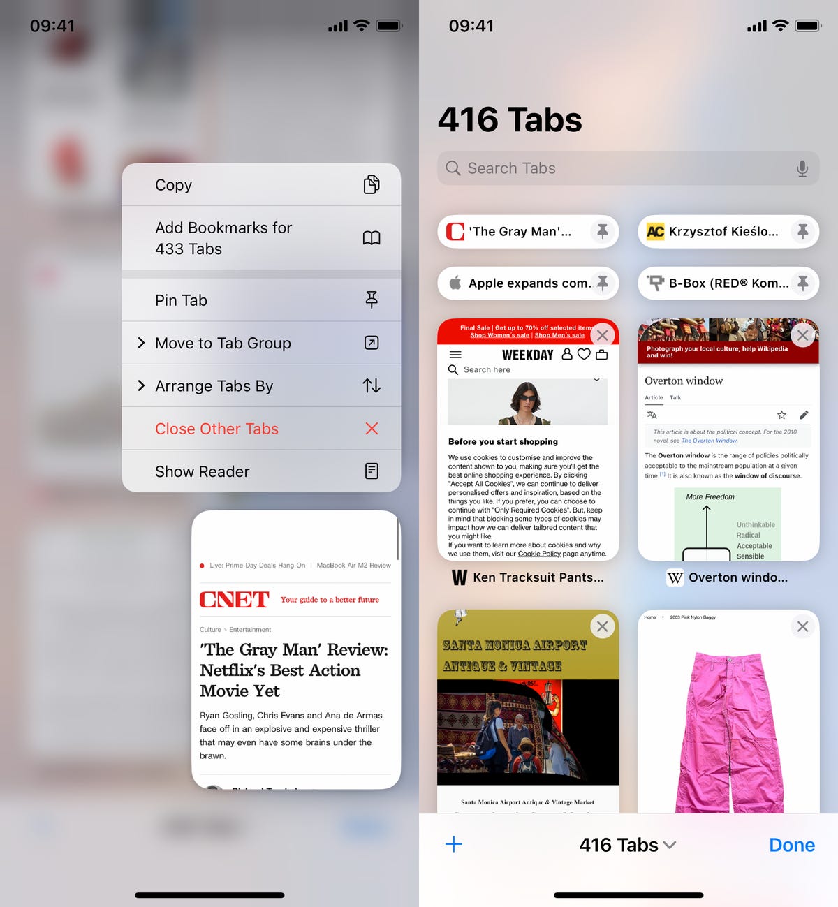 Pin a tab in Safari