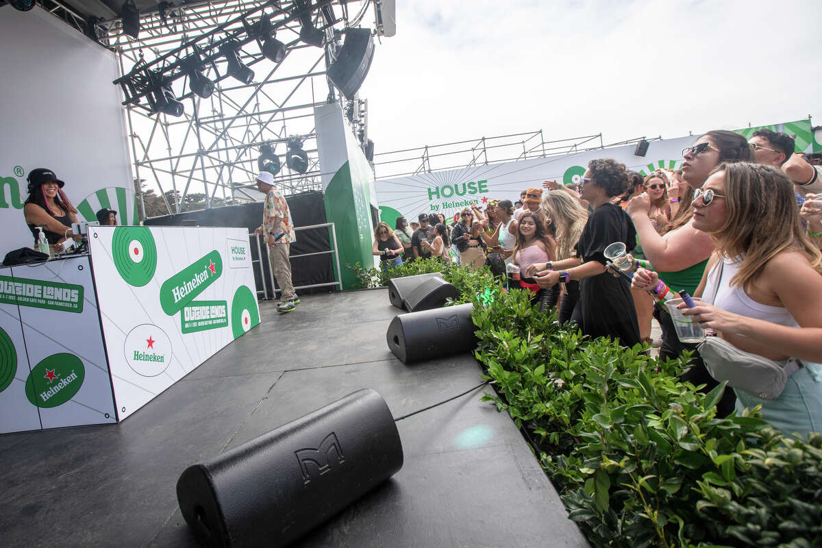 Dj Umami at the Heineken tent at Outside Lands in Golden Gate Park in San Francisco, California on August 5, 2022.