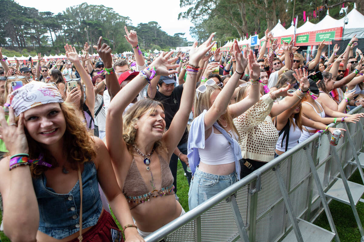 Festival goers enjoy PawPaw Rod at Outside Lands in Golden Gate Park in San Francisco, California on August 5, 2022.