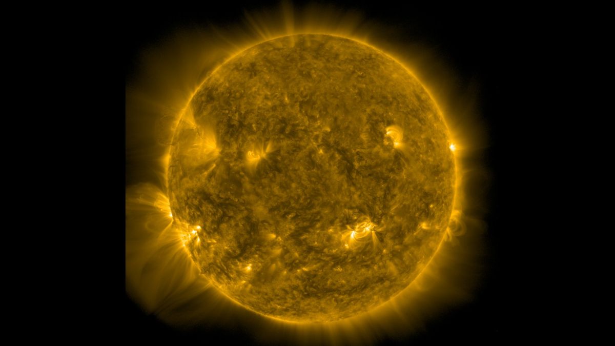 The near side of the sun, pictured in August 2022