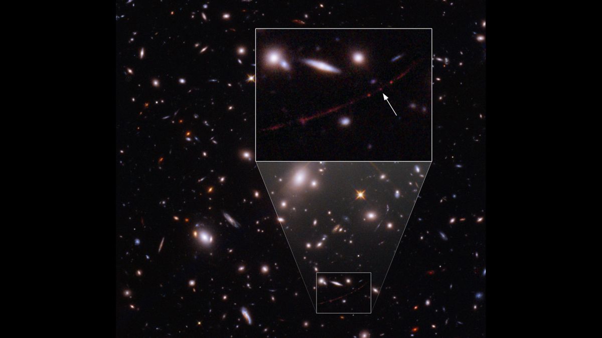 Earendel, the most distant star known to astronomers, was discovered by the Hubble Space Telescope in 2022.